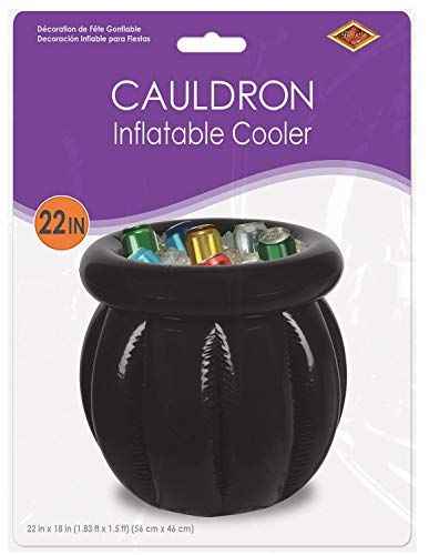 image for Beistle Novelty Inflatable Cauldron Drink Cooler Happy Halloween Party