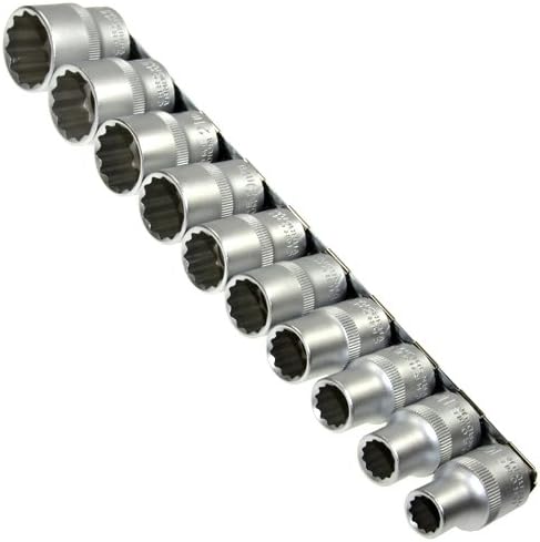 21tlg 1/2" Steckschlüssel Vielzahn Nuss Satz Stecknuss Für 6 Und