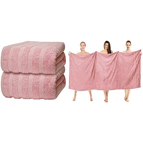 ZZZMRH Luxury Pink Bath Sheets Set Cover
