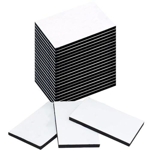 YOFASEN 40 Piezas Adhesivas de Espuma de Doble Cara   50x30mm Negro Almohadillas Adhesivas Extra Fuertes Adhesivo Doble Cara Redondo Rectangular Cinta de Montaje Espesor 3mm
