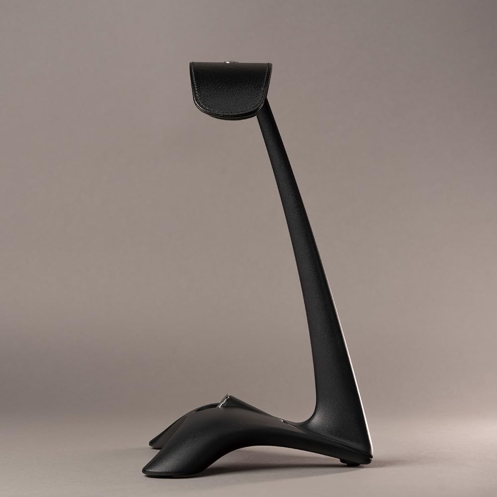 Meze Audio Kopfhörerständer - S-Form Ständer für High-End-Kopfhörer - Schwarze Zinklegierung, veganes Leder, Silikon - HS-MT
