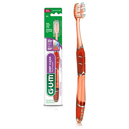 Escova Dental Deep Clean GUM, cerdas ultra cônicas e cabeça compacta, 1 unid., Gum, Sortidas