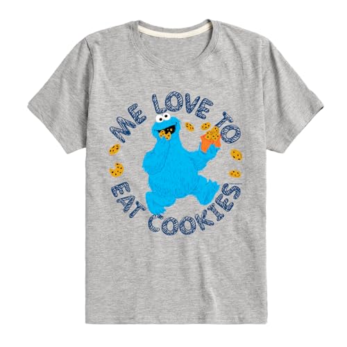 Sesame Street - Me Love to Eat Cookies- Toddler and Youth Short Sleeve Graphic T-Shirt