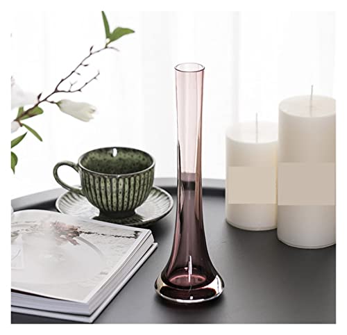 Vase en verre transparent original YRYRYW pour un cadeau de pendaison de crémaillère