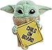 Star Wars Grogu Panneau en peluche « Child on Board » + jouet, personnage du Mandalorien, doux, à collectionner et signalisation automobile 20,3 cm