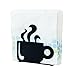 Decorative Coffee Cup Design Black Metal Upright Napkin Holder / Tabletop Paper Towel Dispenser - MyGift