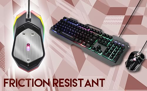 Image of Wired Gaming Combo with LED Backlit USB Keyboard & Mouse Gold Plated USB, Braided Cable (Does not Support iPad Tablet mobiles)