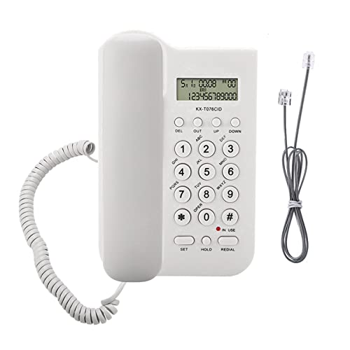 Teléfono con cable con identificador de llamadas, pantalla miniatura 7