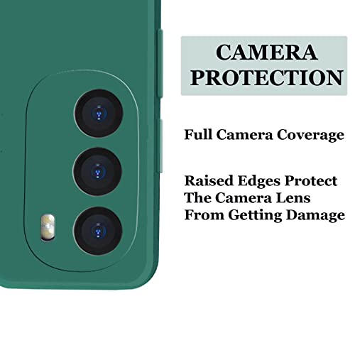 Image of A rtistque Liquid TPU Silicone Matte Shockproof Flexible with Camera Protection Soft Back Cover Case for Motorola Moto G52 / G82 5G - Green