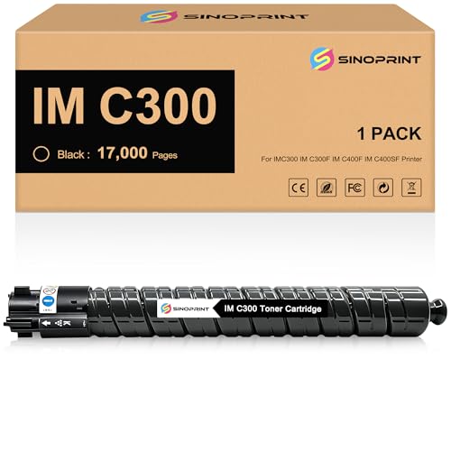 Toner noir IMC300 résout les textes clairs sur imprimantes Lanier Savin IM C300F