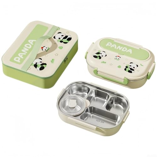 Boîte à déjeuner anti-fuite 5 compartiments en acier inoxydable