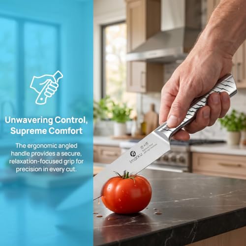 Image of iMarku 14-Piece High-Carbon Stainless Steel Knife Set with Non-Slip Handles