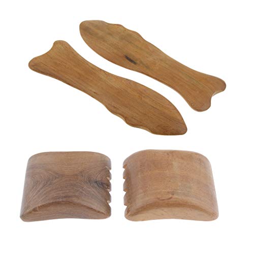Preisvergleich Produktbild 4x Angenehm Jade Gua Sha Scraping Massage Werkzeug