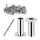zerotop Stainless Steel Protective Sleeves for 1/8" Wire Rope Cable Railing Straight Post Protector