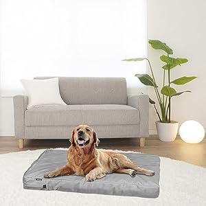   Dog-Bed-Cover-Replacement-Washable-Waterproof-Large-Pet-Canvas-Dog-Crate-Kennel-Removable-Covers-with-Zipper-40x27x4-InchesGray