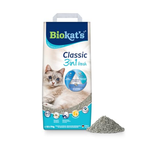 Biokat's Classic fresh 3in1 Katzenstreu mit Cotton Blossom-Duft - Klumpstreu aus Bentonit mit 3 unterschiedlichen Korngrößen - 1 Sack (1 x… – Ansicht 1