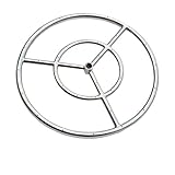 onlyfire 12-Inch Stainless Steel Round Fire Pit Burner Ring, Double Ring