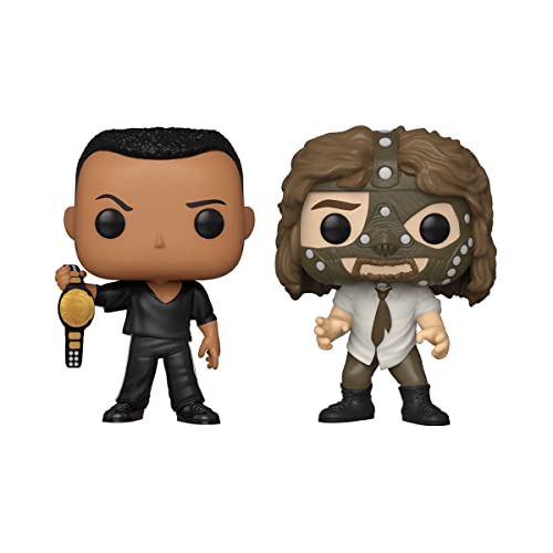 FUNKO Pop! 2-Pack: WWE – The Rock and Mankind (Metallic) – US Exclusive ENG Merchandising - Les Beatles, Paul McCartney, John Lennon, RIngo Starr, George Harrison FUNKO Pop! 2-Pack: WWE - The Rock and Mankind (Metallic) - US Exclusive ENG Merchandising – Image 3
