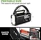 20000mAh Kurbelradio Radio Batteriebetrieben Notfall Solar Radio Hand Crank Radio mit Led Taschenlampe,Leselicht,USB Handy-Lader,Kompass,SOS-Alarm für Camping,Ourdoor,Notfall,Blackout