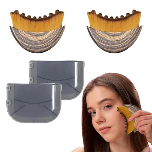 2 Pcs Lymphatic Contour Face Brush,Face Brush For Lymphatic Drainage,Soft Dry Brushing Beauty Tool,Anti-Puffiness, Detox & Lift, Improves Skin Glow & Absorption Relieve Fatigue