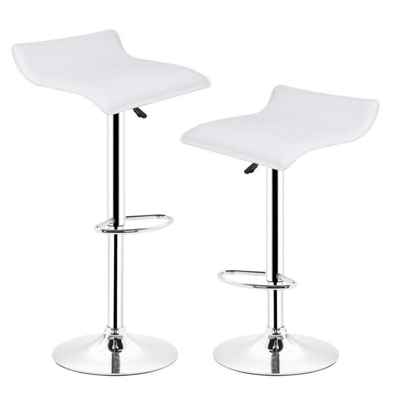 Chaise de cuisine blanche pour îlot central et salon convivial lot de 2