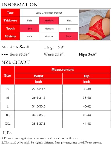 Image of Avidlove Sexy Panties for Women Lace Cheeky Underwear Low Rise T Back Hipster Thong 1-3 Pack