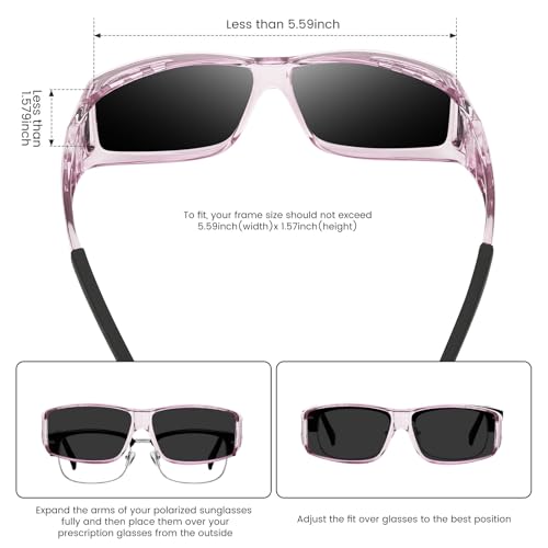Image of Night Driving Glasses for Men Women Fit Over Sunglasses Anti Glare Polarized HD Night Vision Glasses