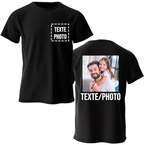 COOZEBRA T Shirt personnalisé et Personnalisable - Créez Votre Tee Shirt Unique avec Photo Text, t-Shirt personnalisé pour Hommes et Femmes