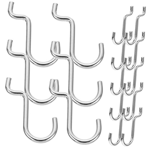 Cabilock 20Pcs Metal Utility Hooks for Pegboard and Easy to Install Garage Pegboard Hangers for Organizing Tools and Accessories