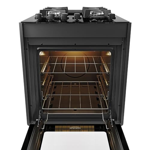 Fogão de Embutir 4 Bocas Preto com Mesa de Vidro Dako Supreme Bivolt