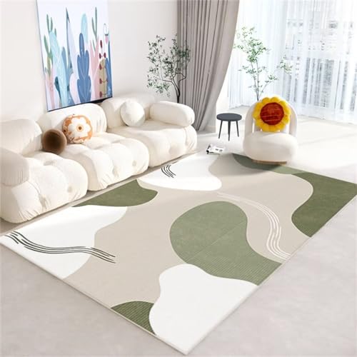 Tapis chambre enfant vert antidérapant et durable lavable de 130x190cm - 2