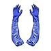 Atlas Glove 690 Oil Resistant Large Blue PVC Vinyl Sleeve Glove, 1 Pair