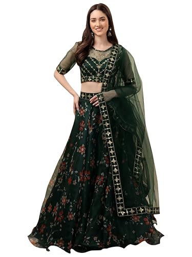 RUKHA FAB Floral Digital Printed Lehenga Choli Set for Women | Se...