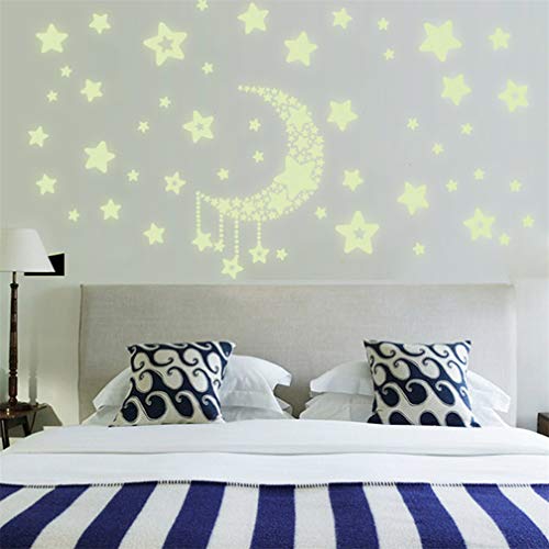 Glow in The Dark Stars Wall Stickers, Luminous Stars and Moon miniatura 4
