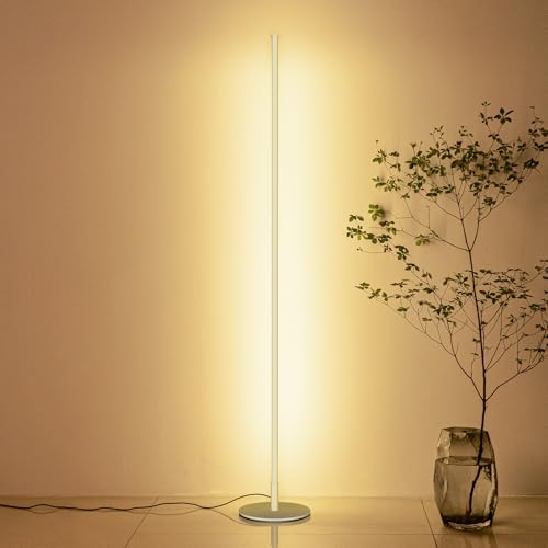 LEDフロアライト フロアランプ リモコン付き スタンドライト 間接照明 無段階調光調色 フロアスタンド 電気スタンド 北欧風 おしゃれ 組み立て簡単 寝室 リビング オフィス 長寿命 省エネ高輝度 電球色 昼白色 暖白色 (ホワイト) ldd