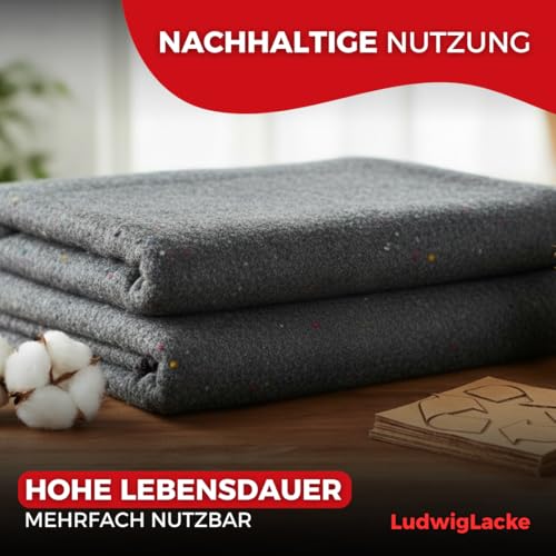Umzugsdecken [10 Stück à 130 × 200 cm] Malervlies & Möbelschutz Decken für Umzug, Renovierung & Transport [200 g/m²] Schutzdecken für Möbel, Böden & empfindliche Oberflächen [HOHER MÖBELSCHUTZ]