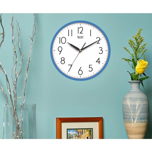 Image of Ajanta Clock Wall Clock for Home and Offices 12 Inches Wall Clock Wall Watch (Blue 30 x 30 x 4 cm)