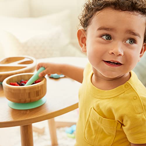Miniatura 3 de Munchkin Vajilla De Bebé, Set Con Bol De Bambú Y Cuchara Para Bebé Y Niños Pequeños A Partir De 6 Meses, Cuenco, Antideslizante, Plato Con Ventosa Extraíble, Libre De Bpa