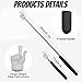 2Pcs Telescopic Teachers Pointer, Extendable Hand Pointer Finger Pointer Stick, Mini Retractable Classroom Pointer for Elementary School Kindergarten Teacher, Classroom Supplies (Black)