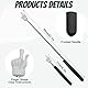 2 Pcs Teleskop Lehrer Zeiger, ausziehbare Hand Zeiger Finger Zeigestock, Mini einziehbar Klassenzimmer Zeiger für Grundschule Kindergarten Lehrer (Schwarz)