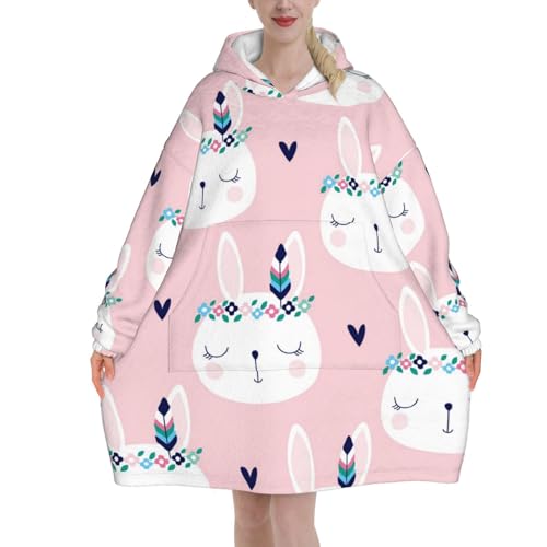 Sweat plaid lapin mignon pour soirées cocooning et hiver au chaud