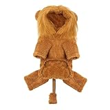 GRIRIW ペット犬ライオン変身服 愛犬用コスプレ衣装 愛犬のコスプレ衣装 犬ギター衣装 猫の衣装 ハロウィンペットコスチューム 子犬のライオンのたてがみ 犬用シェフコスチューム ぬいぐるみ