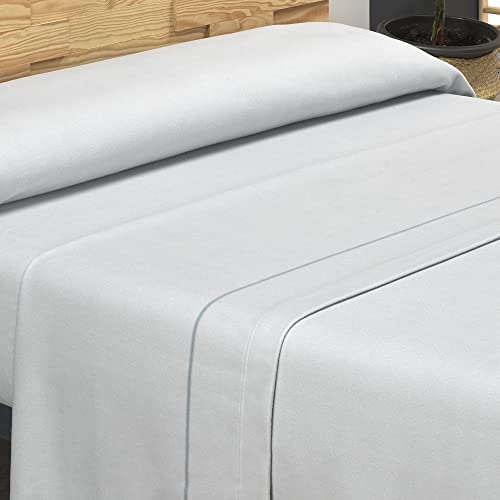 Cisne Rojo Juego Sabanas Cama 90 cm. Juego Sabanas Invierno. Juego Sabanas Pirineo Termico. Sabanas Lisas. Calidad. Modelo Liso. Color Gris