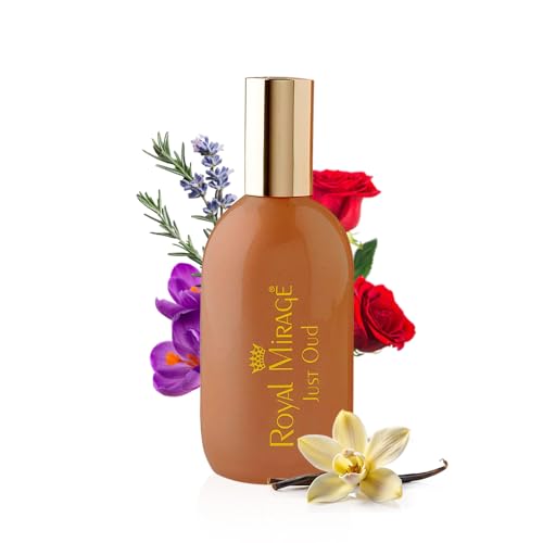 Image of Royal Mirage Just Oud Eau de Cologne | Long-Lasting Unisex Perfume | Oud, Rose & Leather Notes | Long-Lasting Luxury Fragrance | Exotic & Captivating Scent | Gift for Man and Woman | 120ml
