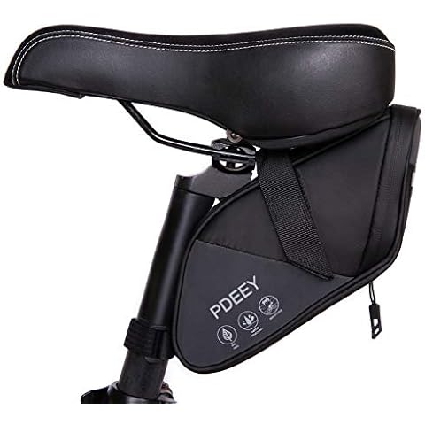Bike Saddle Bag, Bicycle Under Seat Pouch, Cycling Wedge Pack for Mountain Road, Cycling Accessories Storage Velcro Pack Waterproof Durable Pouch for Mountain, Beach or Road Bikes Cover