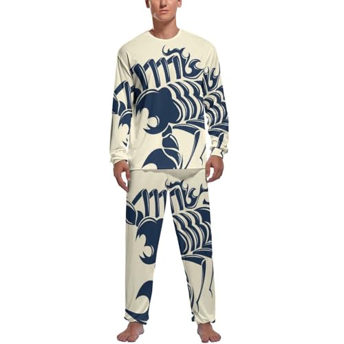 Ensemble de pyjama homme haut et bas homard vêtement anti-irritation nuit