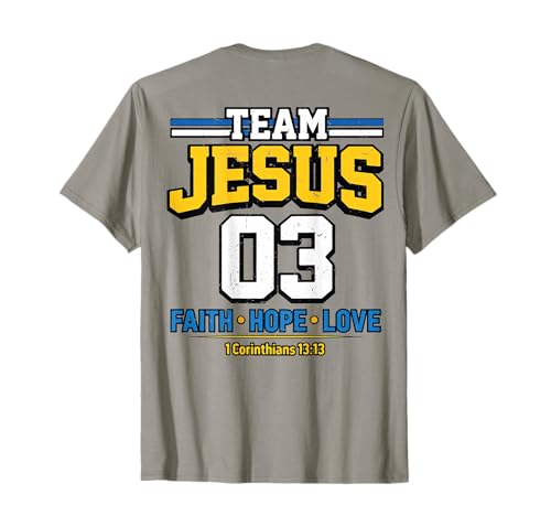 Women's Team Jesus Matching Family Christian Faith Hope Love T-Shirt