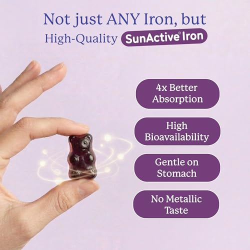 Image of Gritzo Iron Gummies (7-9y Girl), Mixed Berry, 30 Gummies | With Folic Acid & Vitamin C | Zero Added Sugar