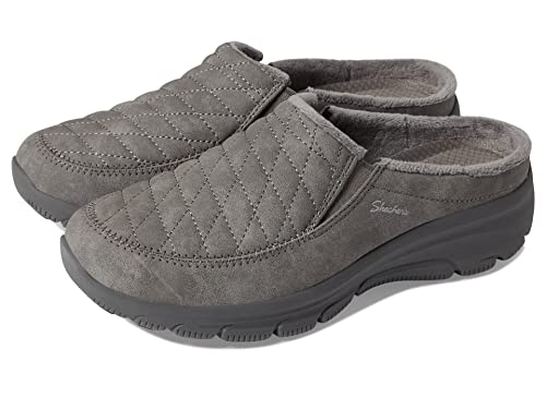 Skechers Women's Easy Going-Road Trip Mule, Dark Grey, 7.5 #TOP3