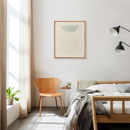 Image of Canvas Floater Frames for Canvas Art 0.8inch Depth Frames for Canvas Painting Floating Frame Plastic Floater Frame for Canvas Prints (BROWN, 9 x 12 inch)